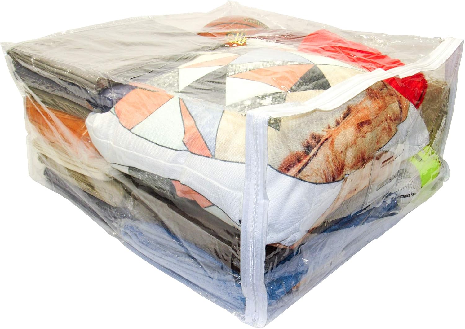 10-Pack Clear Vinyl Zippered Storage Bags 23 x 23 x 12 Inch