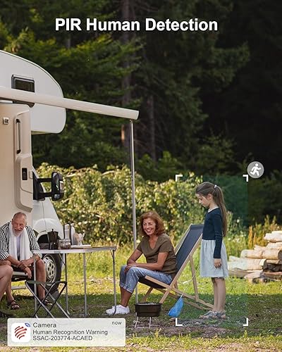 Miniatura 4 de Ctronics Cámara de seguridad inalámbrica de 2.5K 4MP para exteriores, WiFi Cámara de seguridad solar alimentada por batería, PTZ de 360°, visión