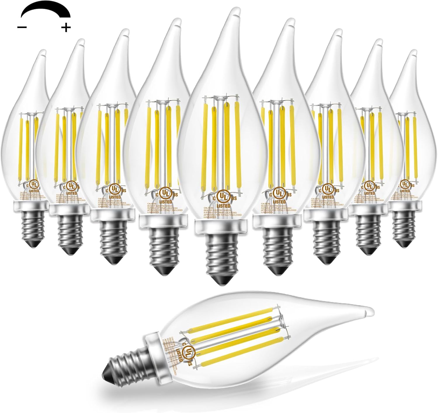 DAYBETTER Candelabra Led Light Bulbs, E12 Candelabra Bulb 60 Watt