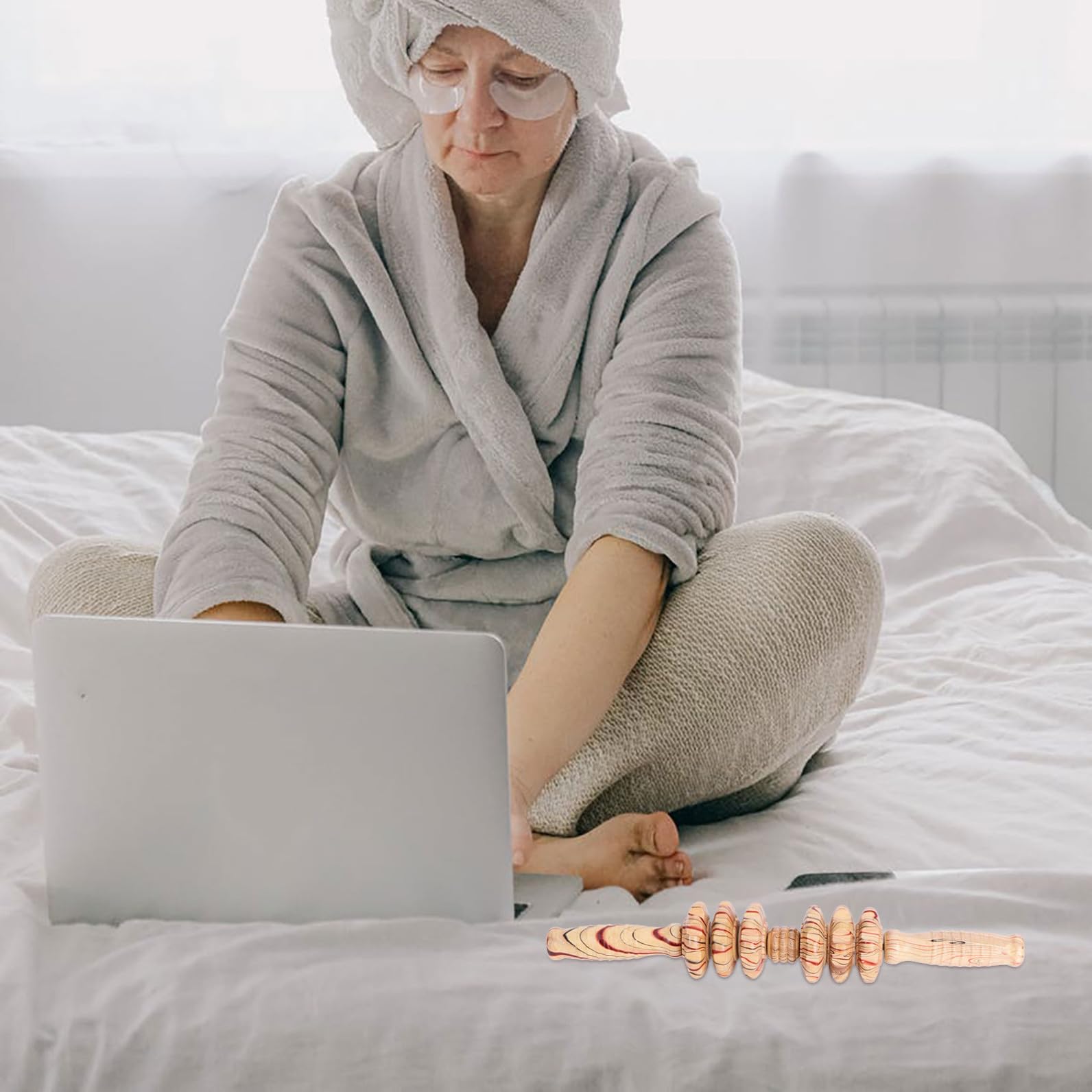 Rodillos De Masaje Abdominal De Madera 2 Unidades, Multifuncional, Promueve Circulación Sanguínea, Mejora Metabolismo, Antiestrés Para Cuello, Espalda y Abdomen, Uso En Casa y Bienestar