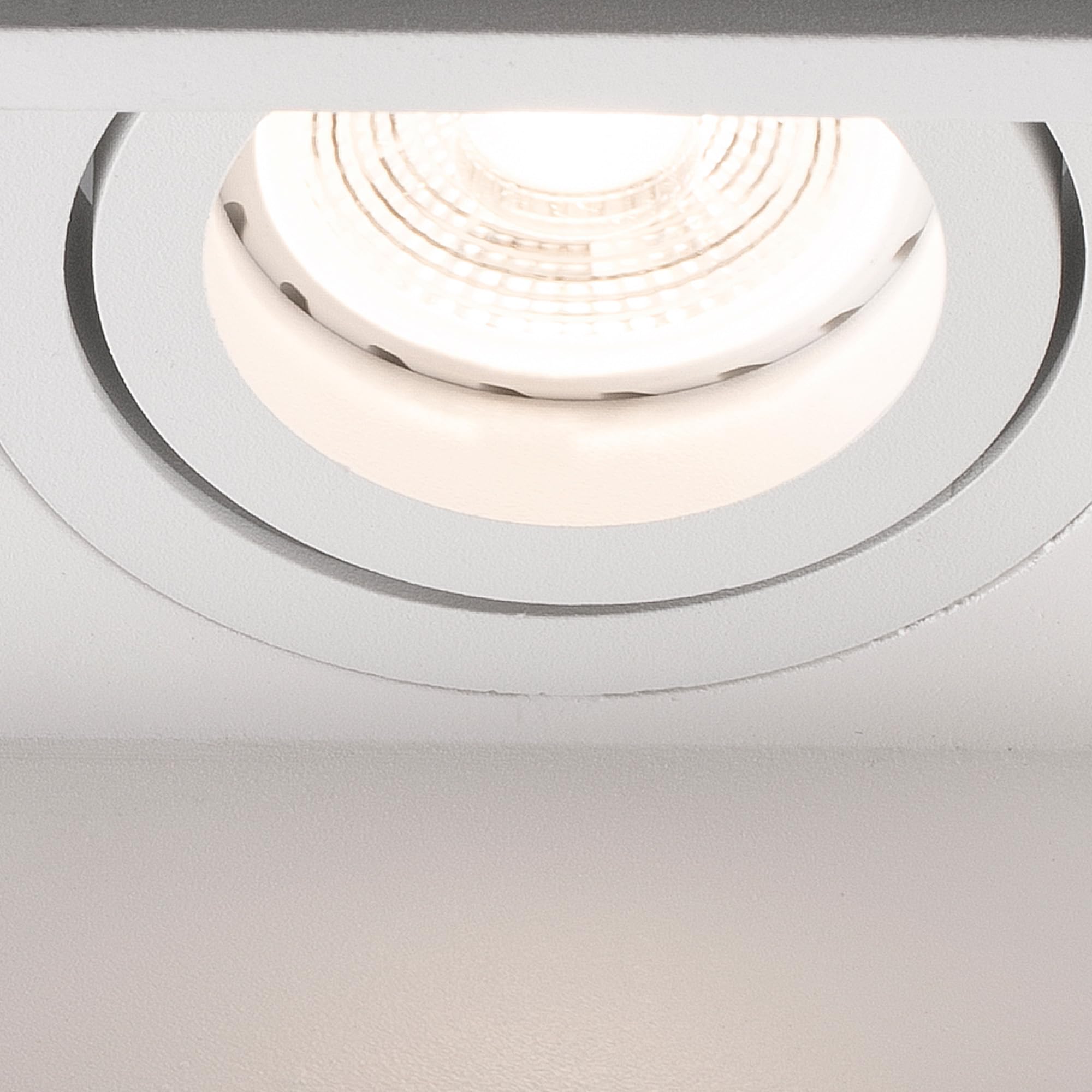 Faro Barcelona 40126 - HYDE SQ 2L Empotrable blanco cuadrado orientable