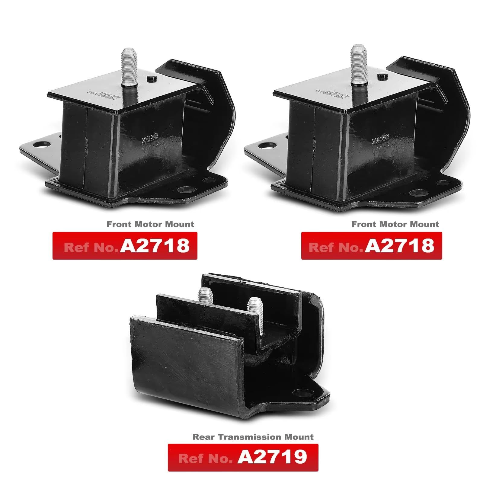 Silentblock para Pickup 1995 1996 1997 para D21 1986 1987 1988 1989 1990 1991 1992 1993 1994 1132001G00 1132001G0A 3 Piezas Soporte De Motor Y Transmisión
