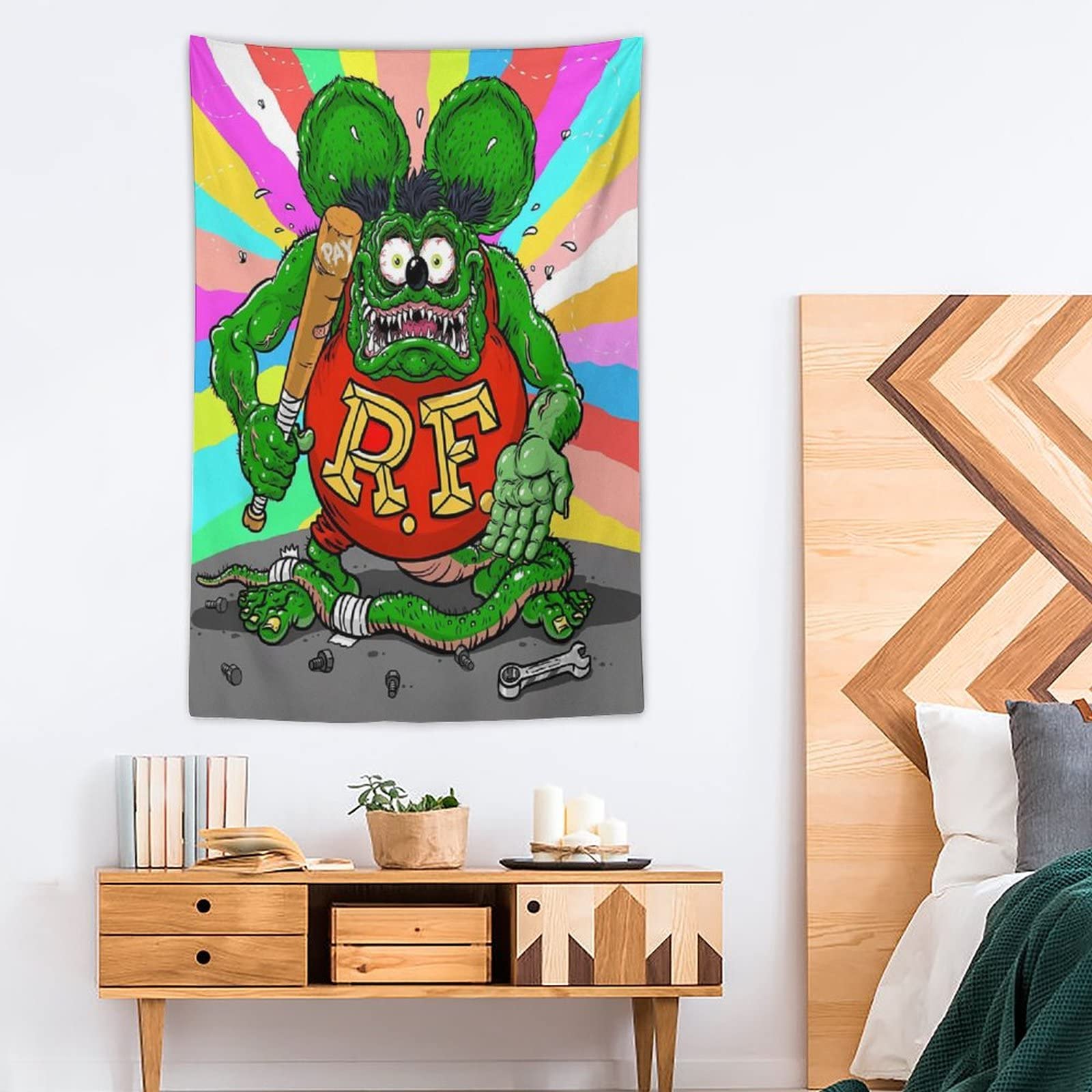 ラットフィンク タペストリー Amazon.co.jp: ラットフィンク 人気 アニメ タペストリー