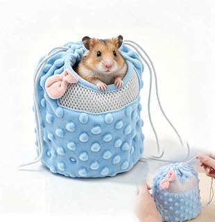 Soft Bean Velvet Sugar Glider Carrier Pouch | Small Pet Travel Bag, Breathable Mesh Carrier for Hamsters Rats Gerbils