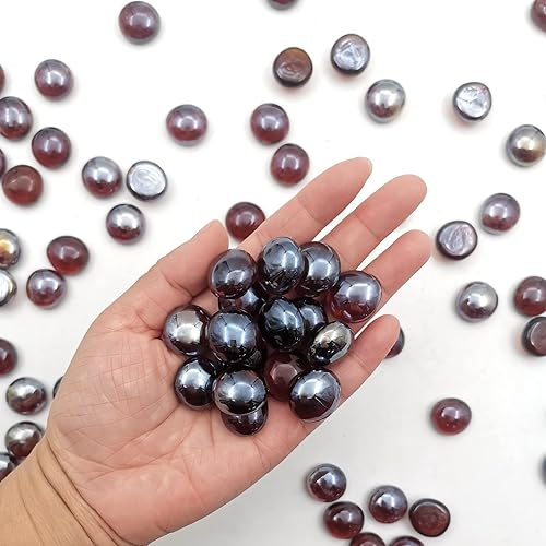 Miniatura 3 de YGFRSTO Canicas de vidrio plano de 1 libra, relleno de jarrón para hoguera, guijarros de vidrio para plantas de interior, decoración de acuario,