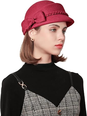 Z\u0026X Women Winter Wool Felt Bucket 
