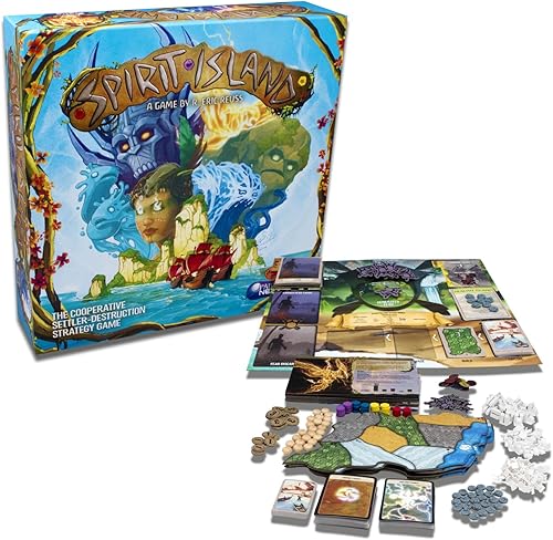 Miniatura 3 de Greater Than Games Spirit Island Paquete de fichas premium, juego de 218 fichas de serigrafía de madera personalizadas, requiere juego completo para