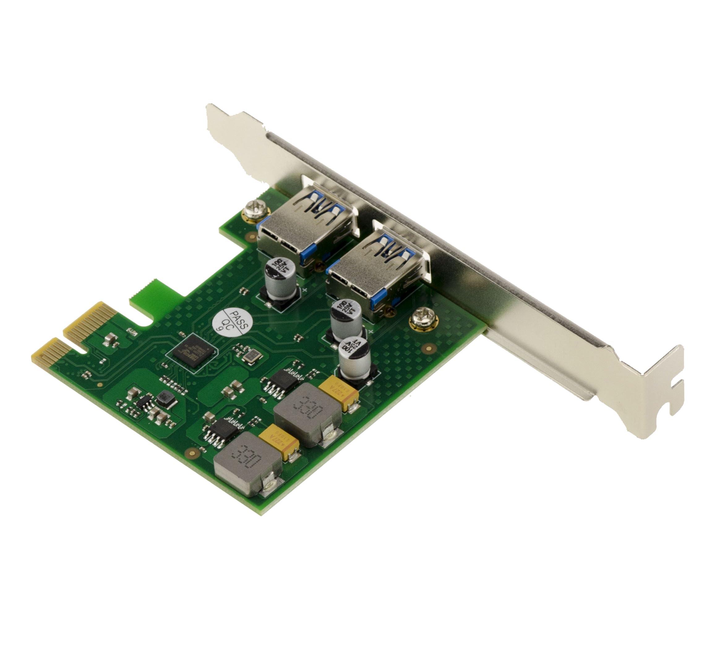 KALEA-INFORMATIQUE Carte PCIe USB 3.0 2 Ports FL1100 High Power | Carte PCIe USB 3.0 double port 5 Gbit/s avec Fresco FL1100