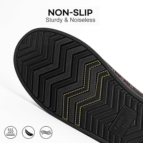 Miniatura 5 de LongBay Pantuflas para diabéticos de espuma viscoelástica para hombre, cómodas, cálidas, de forro polar, artritis, edema, hinchadas, zapatos de casa