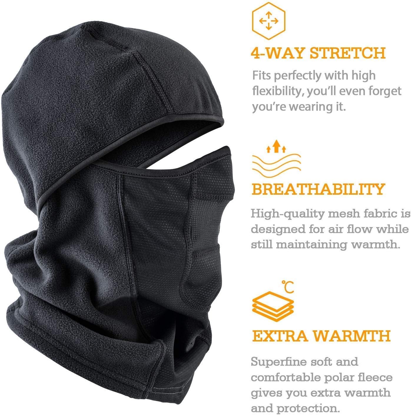 AstroAI Ski Mask Balaclava S Size for Cold Weather Ski Mask Balaclava Face Mask-UV Protection : Clothing, Shoes & Jewelry