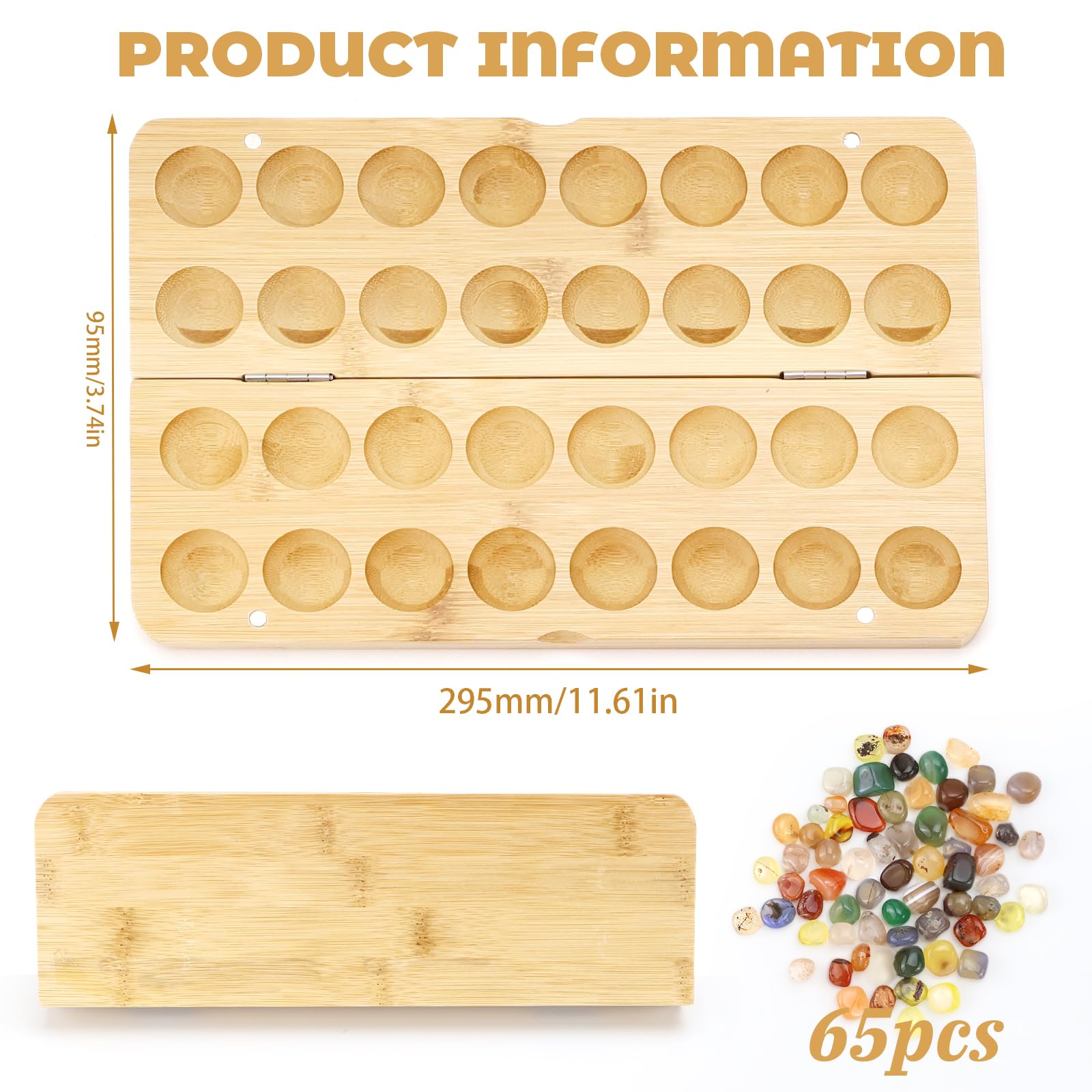 Steinchenspiel Hus - Bao - Kalaha Spiel Edelsteinspiel aus Holz inkl. Edelsteinen Strategiespiele für Kinder Erwachsene
