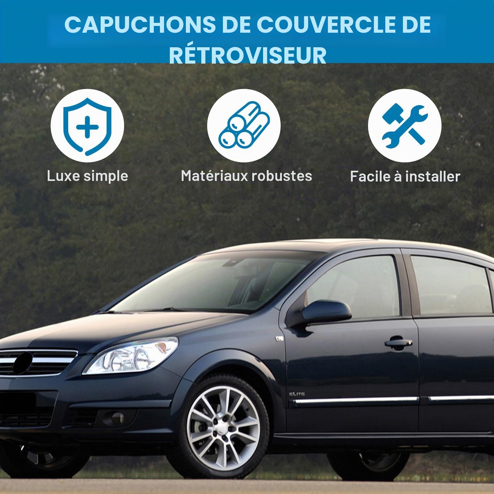 Coque de Rétroviseur de Voiture pour Opel Astra H MK5 2004-2009 | Numéro OEM 13141999, Numéro de pièce: 6428200, 6428912, 6428925, 6428911,Droite et Gauche