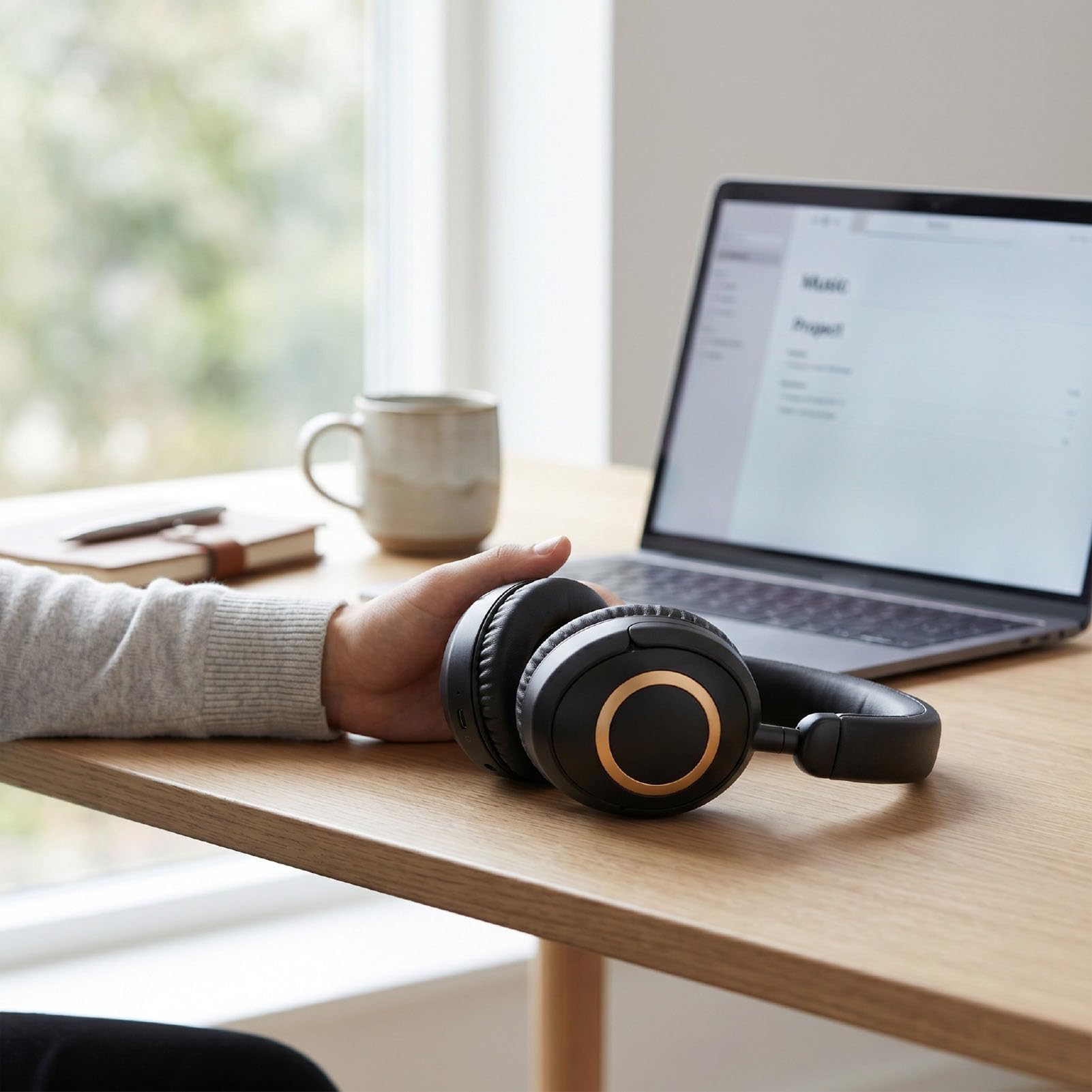 Focket Cuffie Bluetooth per Bambini con Cancellazione Attiva del Rumore, Cuffie Wireless Pieghevoli Sopra l'orecchio 6 Ore di Riproduzione, Bluetooth 5.3 per Bambini con Microfono, Feedback in