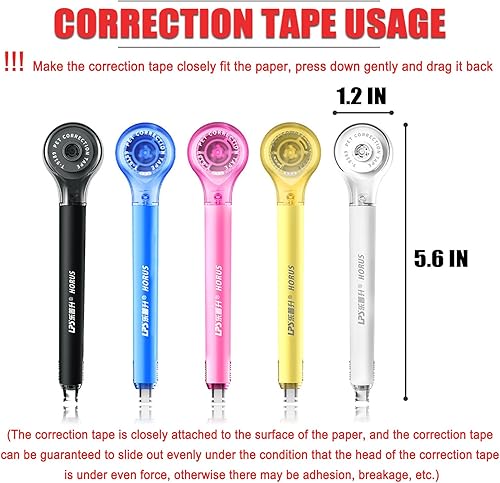 Miniatura 3 de 5 bolígrafos de cinta de corrección, blanco, 1/5" x 236", protección contra empujar y tirar