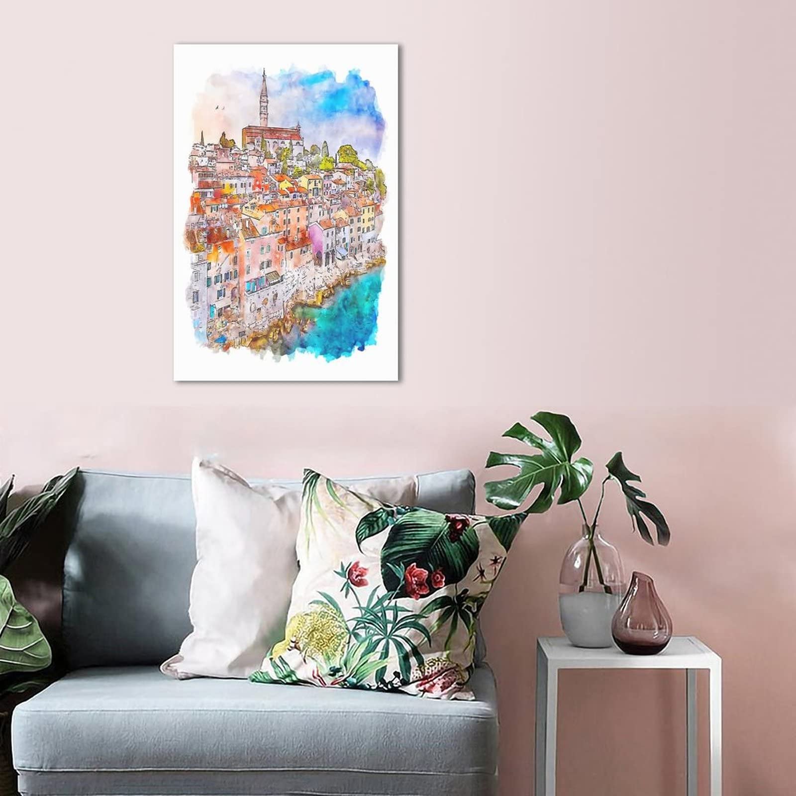 CTZIKWW Trogir Croatie Affiche De Voyage Vintage 20 X 30 Cm