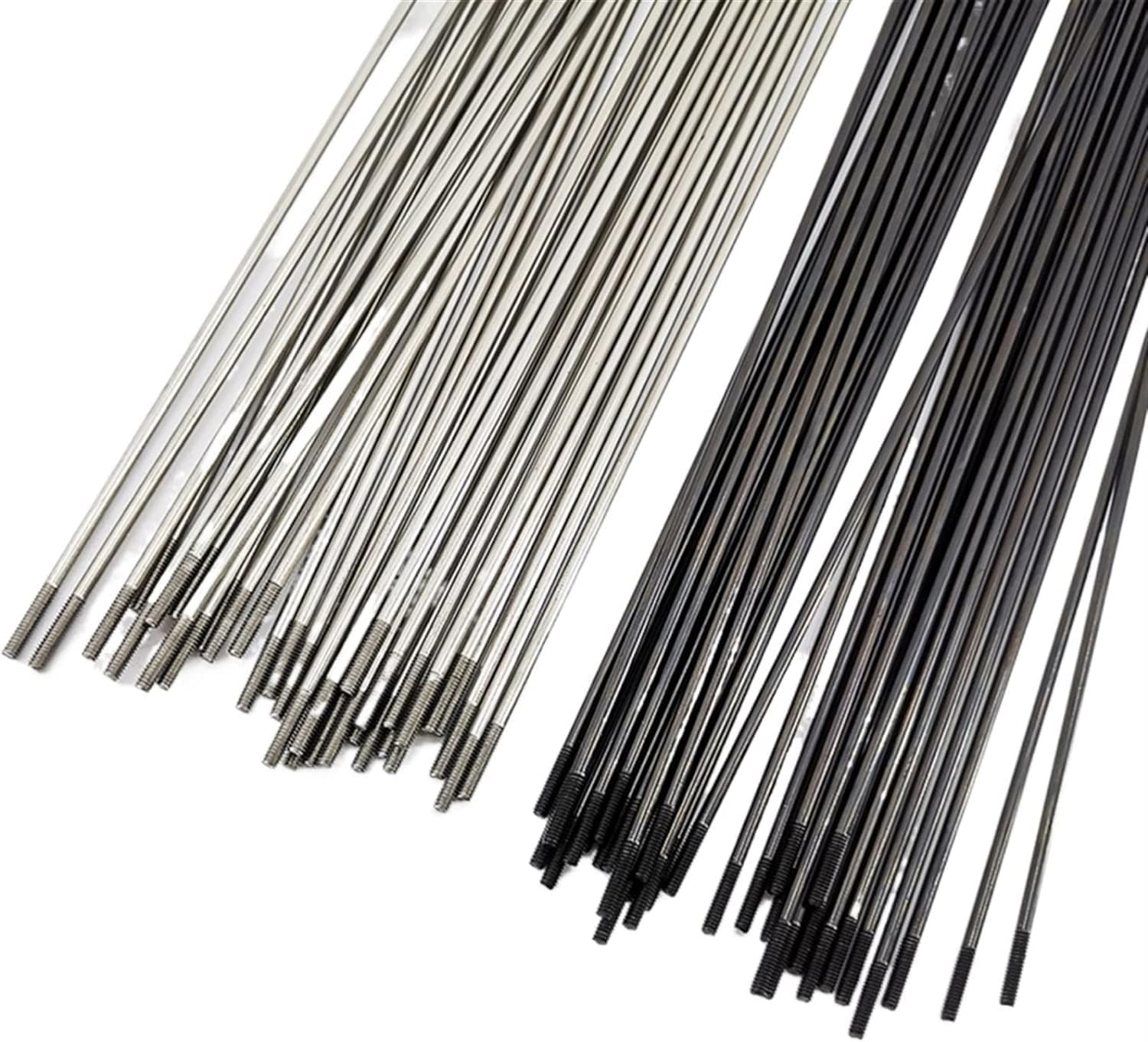 Bicycle Parts Replace Spokes, 10pcs 14G Sliver Bicycle Spokes & Nipples Black Stainless Steel Electric Bike Cycle Spokes Length 70mm-300mm Wheel Rim Spoke Parts(Sliver 14g 20pcs)