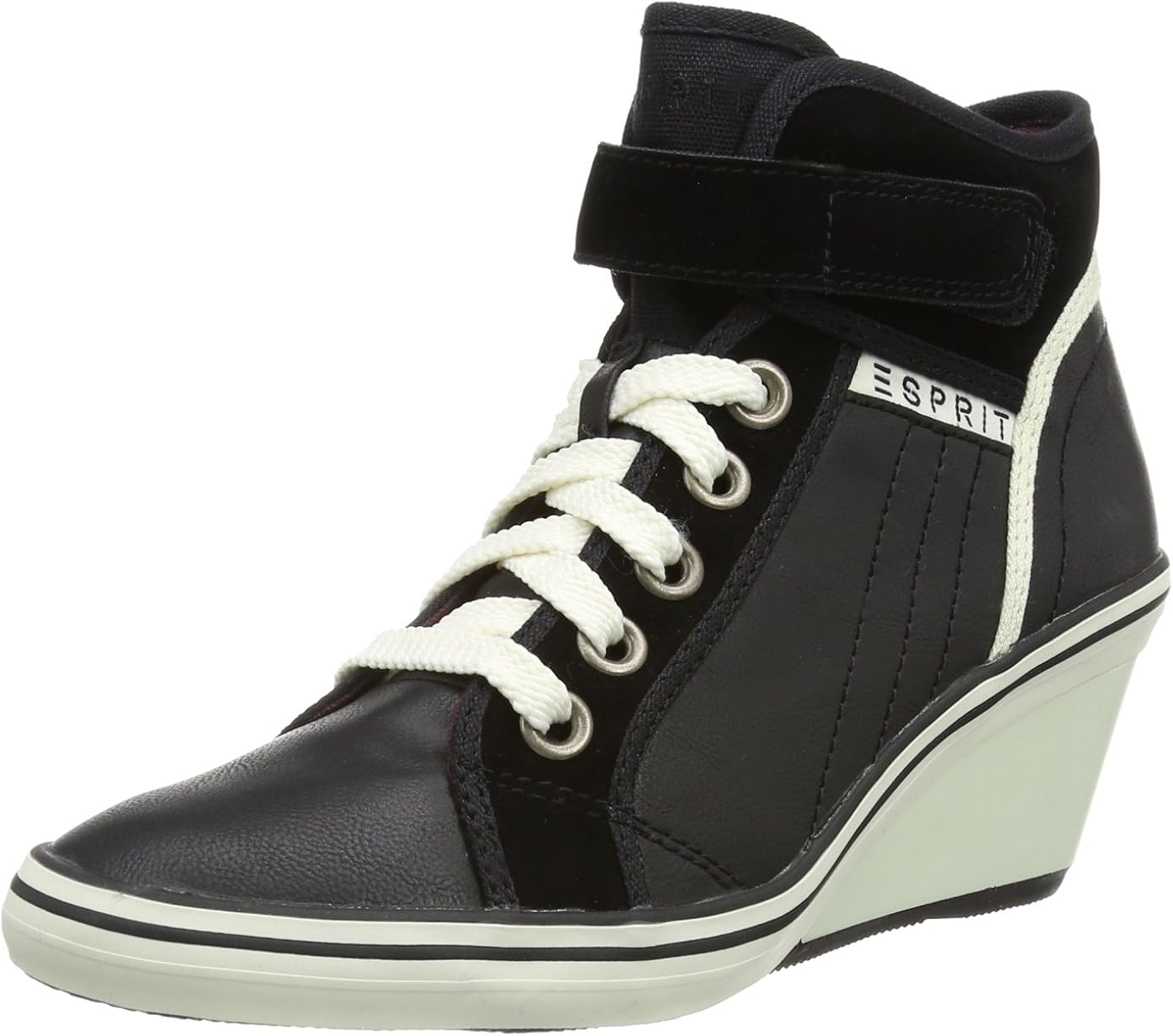 ESPRIT Womens Lexa Tape Wedge Hi-Top Slippers Black Schwarz (Black 001)  Size: 8: Amazon.co.uk: Shoes \u0026 Bags