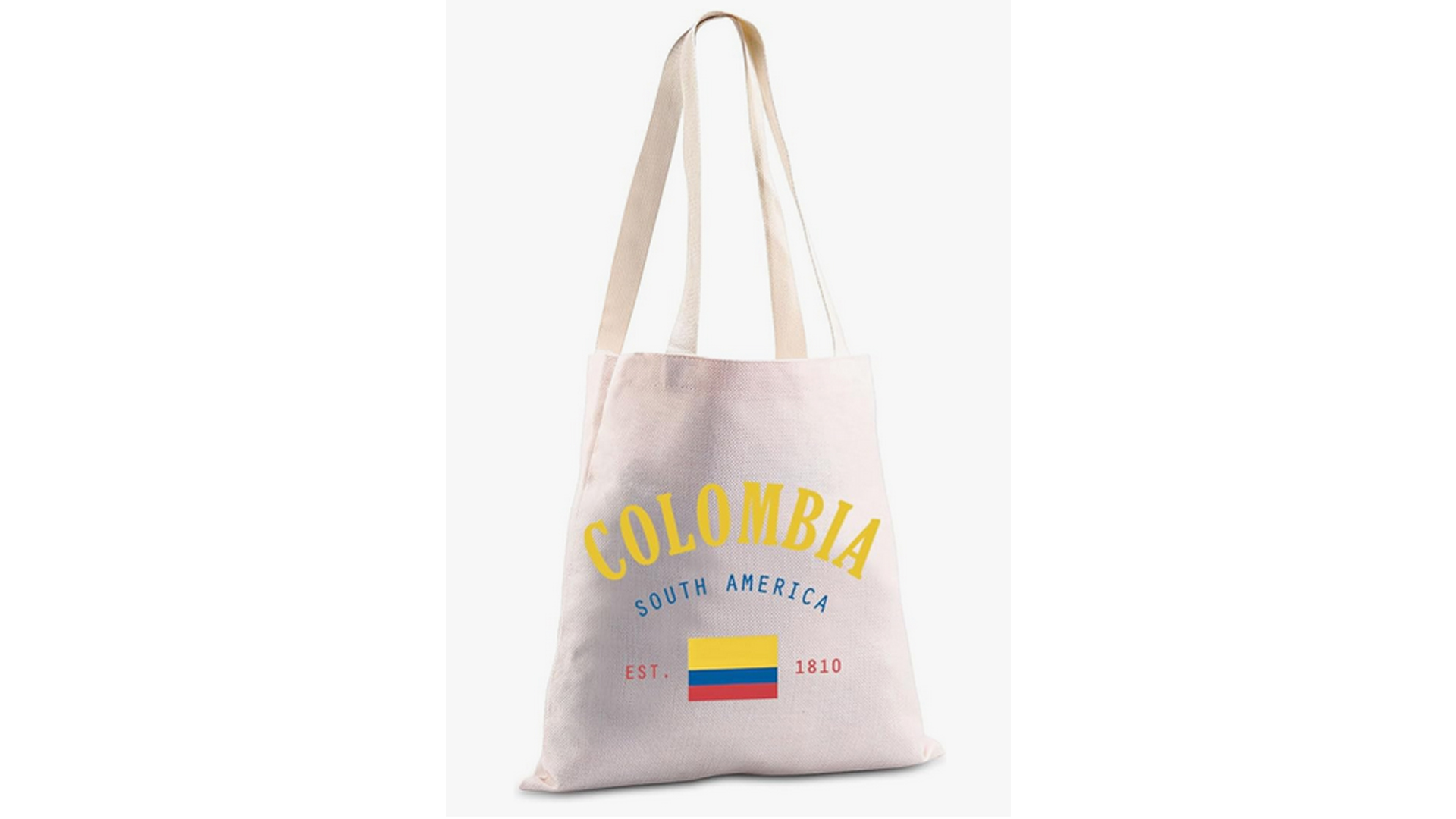Bolso tote divertido con bandera colombiana, regalo y recuerdo de Colombia, Sudamérica, Est. 1810 miniatura 7