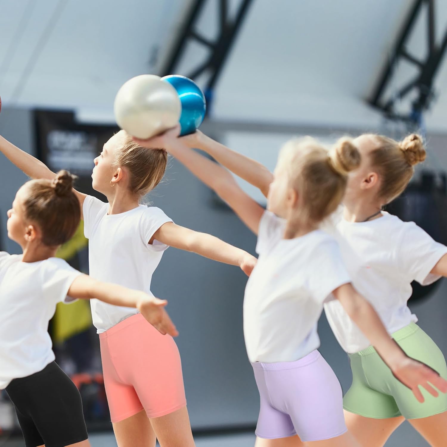 Boyiee 12 Pack Girls Shorts Toddler Bike Shorts Dance Gymnastics Yoga Safety Active Under Dress Pants - Image 3