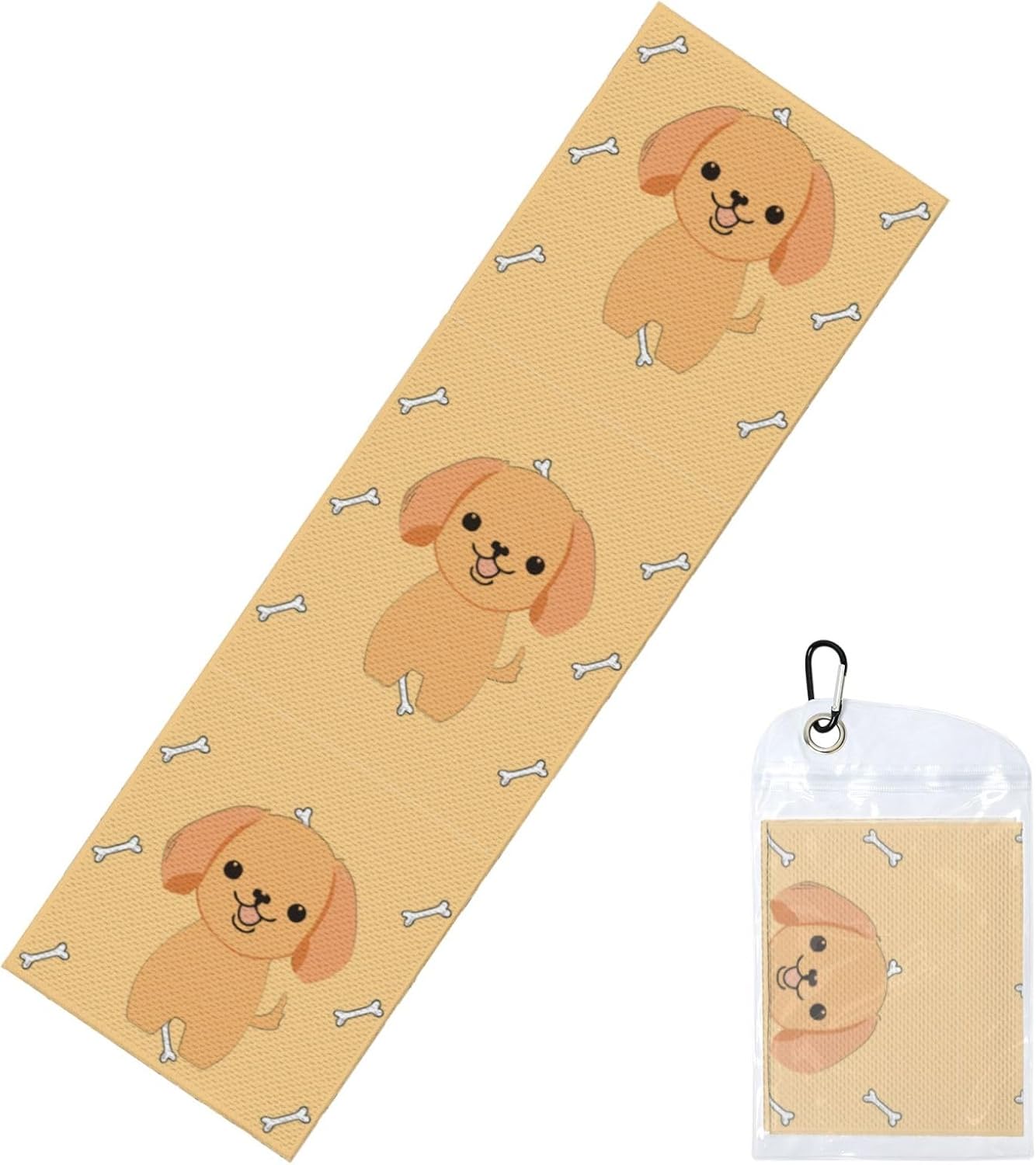 Chilled Sports Towel 12×40 in Ice Towel Soft Breathable Chilly Towel for Yoga Sport Running Gym Workout Fitness Cartoon Cute Puppy Picture