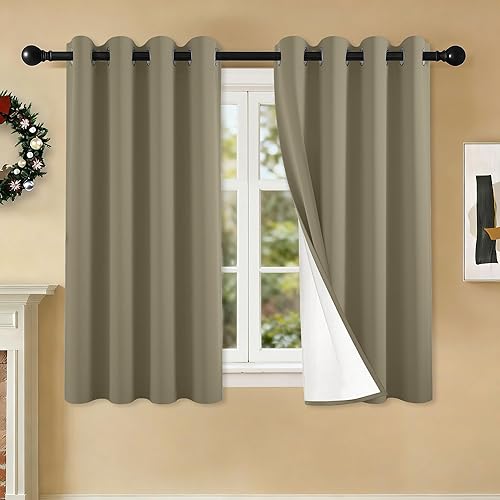 Miniatura 66 de Cortinas 100% opacas de 84 pulgadas de largo para dormitorio, sala de estar, cortinas de oscurecimiento de habitación con aislamiento térmico con