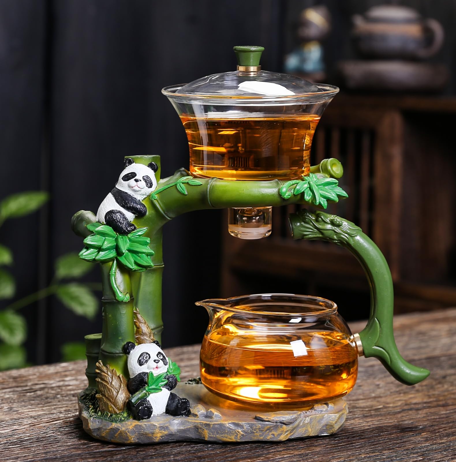 CAFÉ CINNAMON glass tea pot マグカップのセット Amazon.com | Magnetic TeaPot Automatic Drip Glass Teapots Lazy