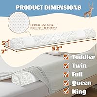Vista 5 de Riel de cama para niños pequeños, riel protector de cama, riel de cama de espuma viscoelástica suave para camas individuales, matrimoniales, Queen