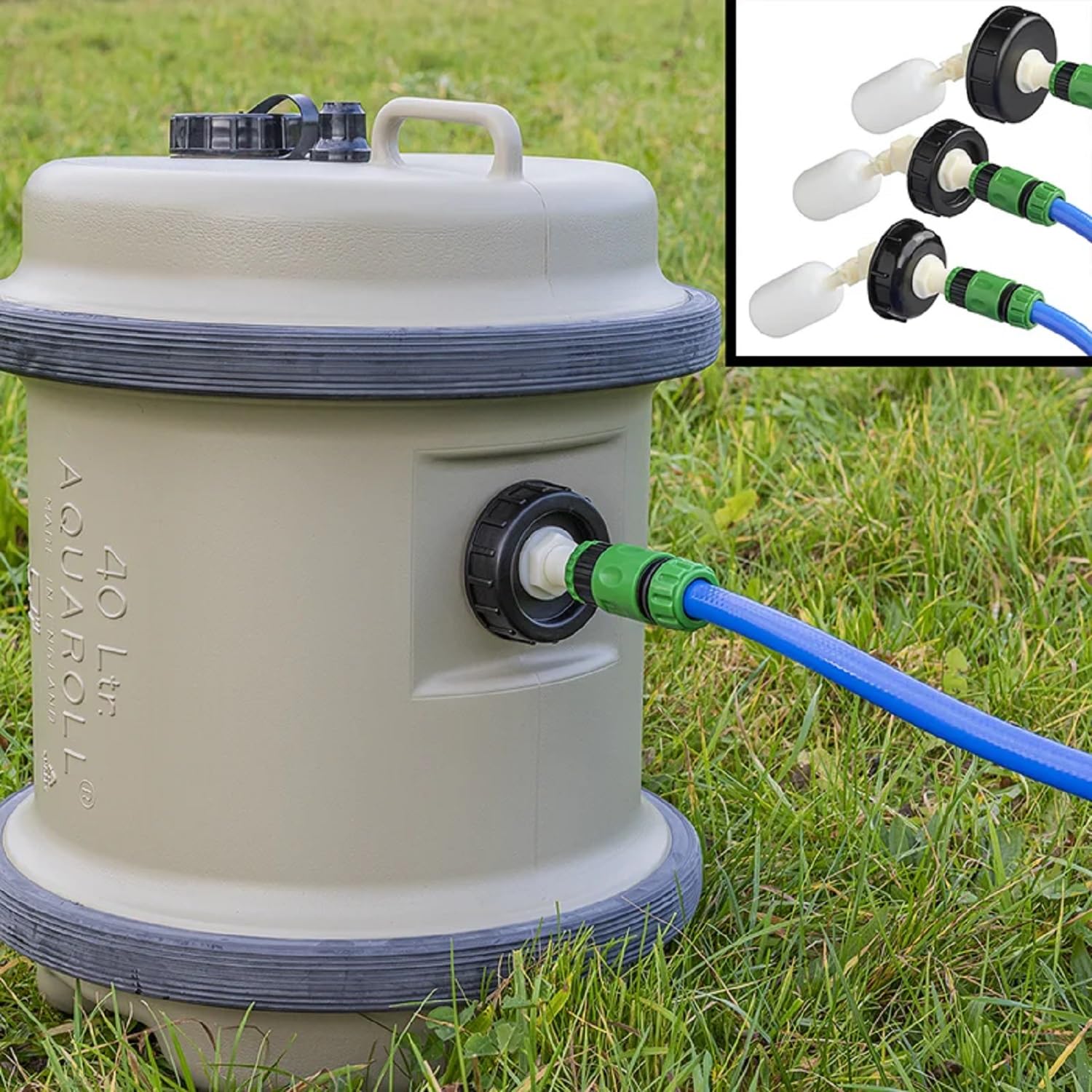 ProPlus Juego de adaptadores para depósito de agua de 3/4 pulgadas en el grifo, manguera de entrada de agua de PVC de 7,5 m, válvula de flotador, reductor de presión, 2 juegos de acoplamiento rápido