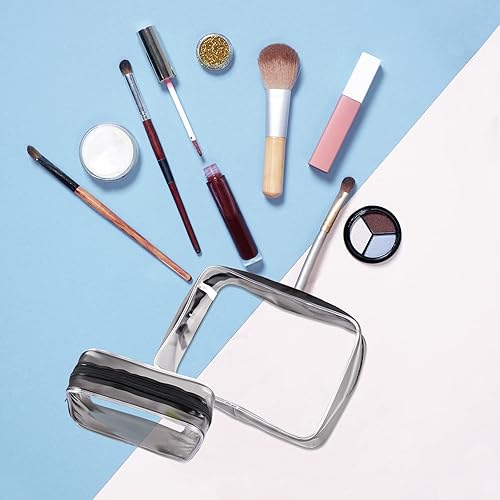 Miniatura 5 de Pequeña bolsa transparente para hombres, bolsa transparente pequeña, bolsa de maquillaje transparente, bolsa de aseo aprobada por la TSA, bolsas de