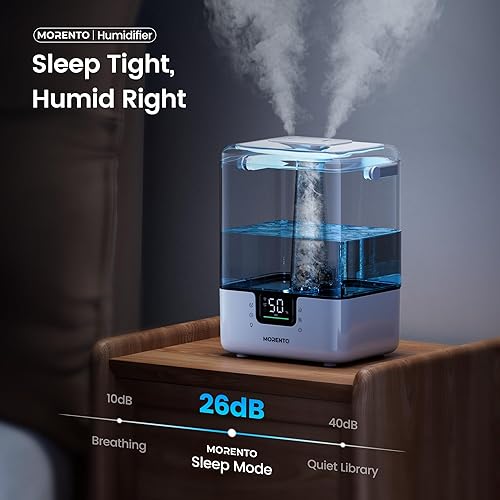 Miniatura 5 de Humidificadores inteligentes para dormitorio, habitación grande, hogar, humidificador de llenado superior de niebla fría de 6 litros con difusor de