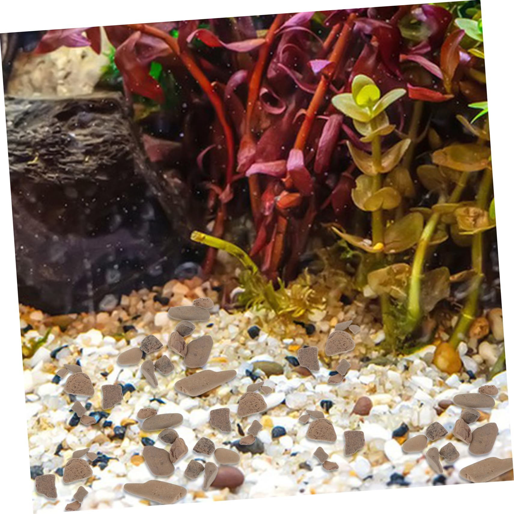 Toddmomy Vase Décoratif Naturelles Pour Aquarium Gravier Pour Poissons Et Plantes Décoration De Réservoir De Sable De
