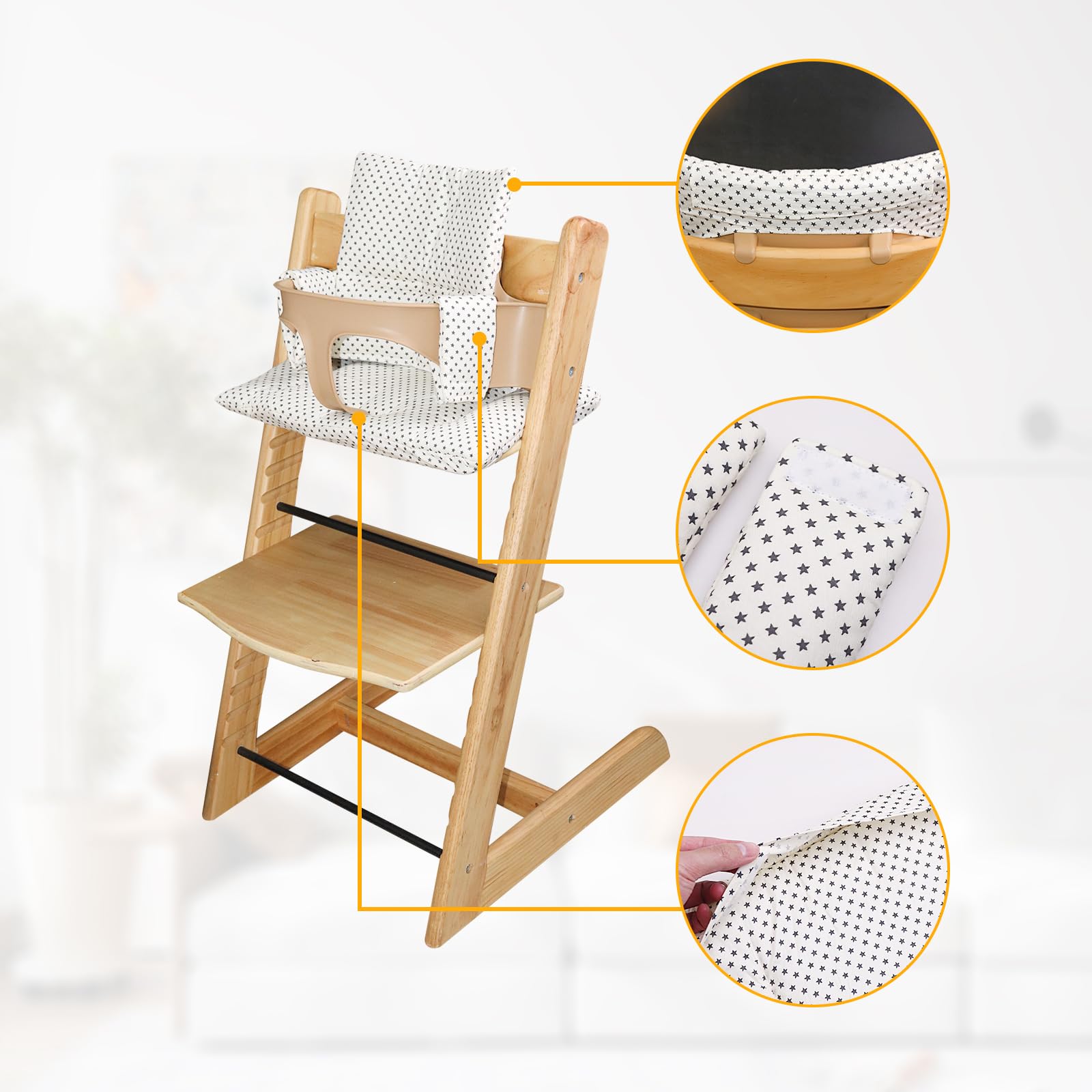 LLHQAMT for High Chair Cushion Soft And Comfortable Baby Seat Cover With Cute Graphics - Image 4