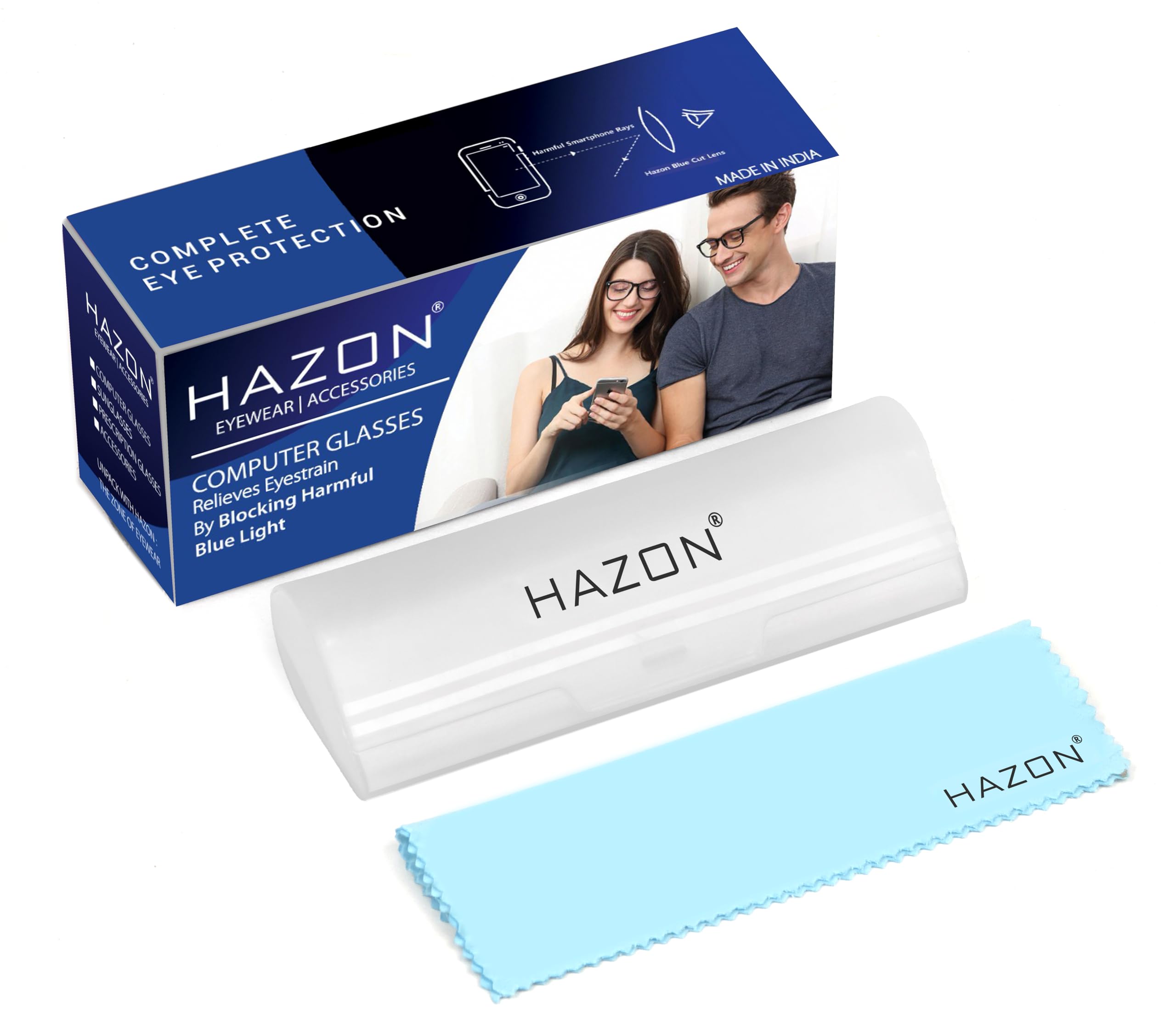 HAZON Effective Night Driving Anti Glare Square UV Protected Sunglasses | Clear Vision, Reduce Glare From Opposite Vehicles | Car, Bike Riding Goggles | Black, Medium (WAY_NGT) 3