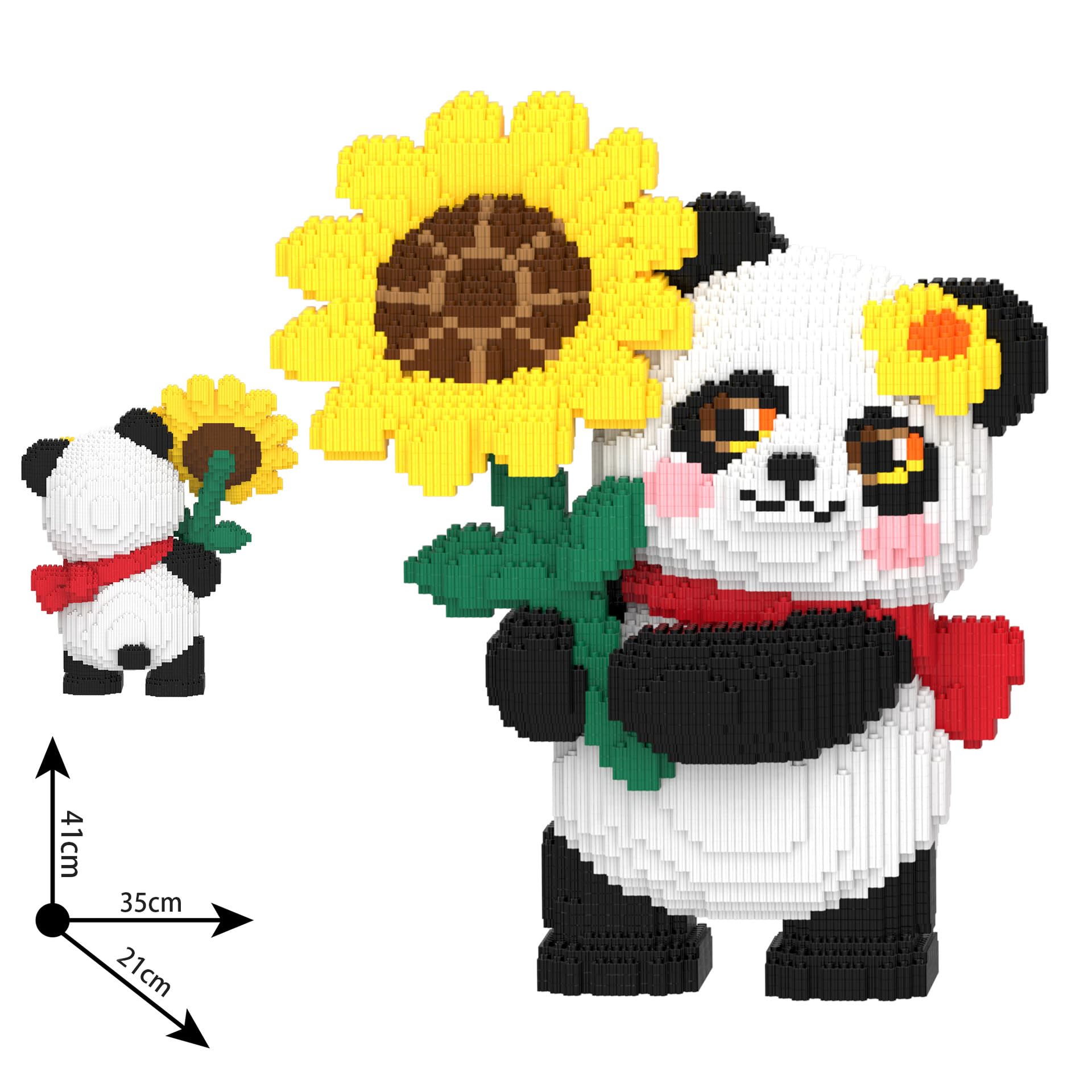 Mikro Tier Baustein Set, 10000+ Teile Mini Pandabär Bausatz Bauspielzeug, Tier Home Office Decor Geschenke für Erwachsene (C)