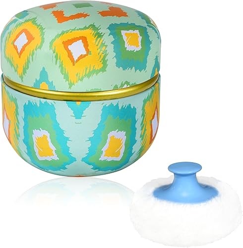 WEMEGA - Estuche de polvo corporal con contenedor de polvo de soplado en polvo, caja de té para bebés y mujeres, estuche de polvo y polvo para