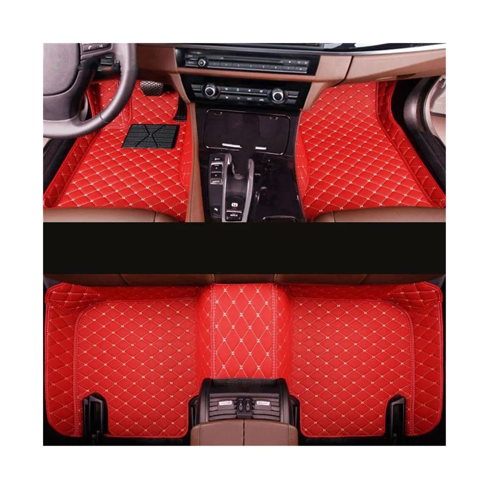 Tapis de sol de voiture pour Citroen C-Elysee 2008-2013 KLAUER sur mesure rouge