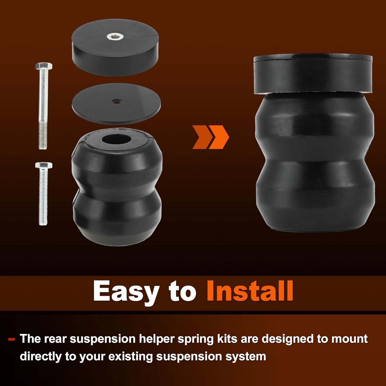 Rear Suspension Helper Spring Kit for Chevrolet Silverado 1500 2019-2025 Rear Suspension Enhancement System for GMC Sierra 1500 2019-2025 No.GMRS15