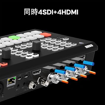 Osee GoStream Duet 8 ISO 8-Channel Video Switcher, HDMI/SDI/NDI/RTMP/SRT, 2 XLR Audio Systems, Multi-Source, 8 Layouts, Horizontal Podcast Equipment for YouTube, Facebook, Instagram NDI License
