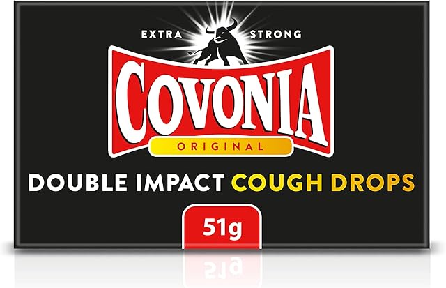 Covonia Double Impact Cough Drops Original 51g Extra Strong warming flavour and menthol vapour