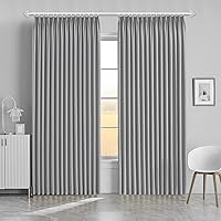 Vista 28 de MAIHER Cortina plisada para oscurecer la habitación, de 108 pulgadas, triple tejido, con aislamiento térmico, ahorro de energía, cortina plisada