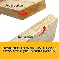 Vista 3 de FastCap Pegamento adhesivo profesional para madera mediano 2P-10, ideal para trabajos de madera, aplicación multiusos, 4000 PSI de tracción