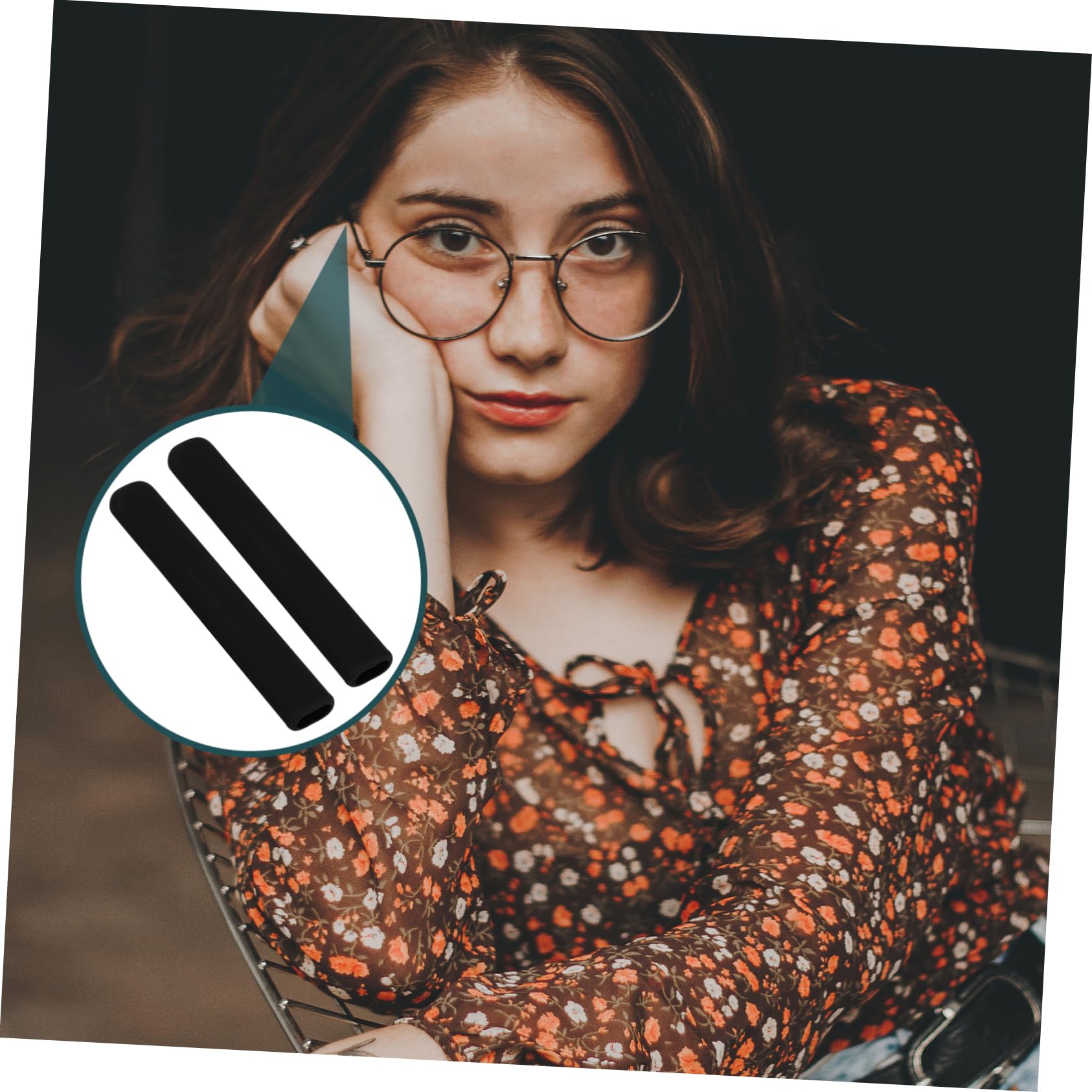 Alipis Silicone Glasses Ear Grips 2 Pairs Temple Tips Non-Slip Ear Socks for Eyeglasses Lightweight Comfortable for Daily Wear