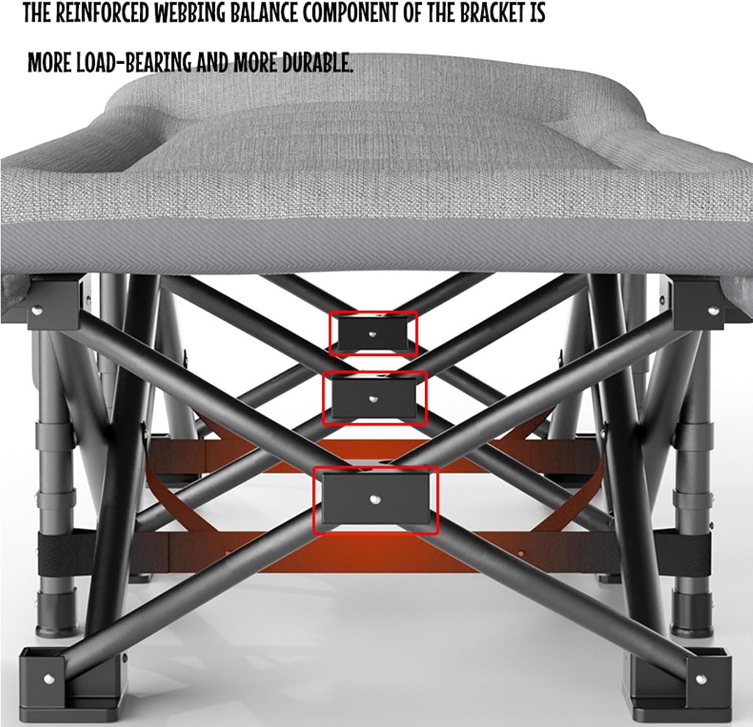 Folding Camping Cot, Folding Chaise Lounge Chairs Outdoor, Portable Folding Bed Cot Lounge Chair, for Home Office Outdoor Pool Patio Beach Travel (Color : Black, Size : 190x68cm)