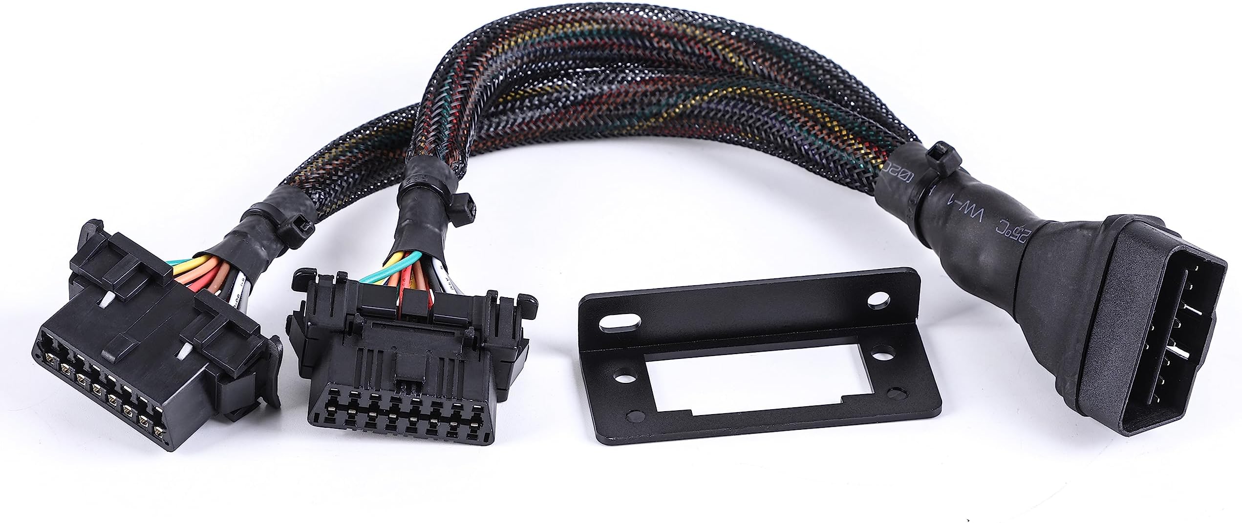 Underdash OBD2 Splitter Y Cable OBDII 1 Male to 2 Female Splitter 20awg Thick Wire