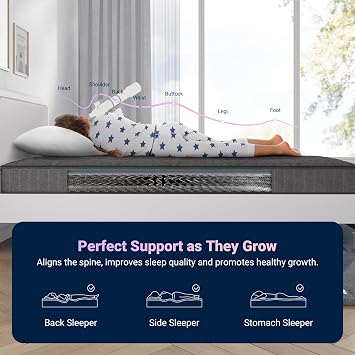 Avenco 6 Inch Twin Mattress, Medium Firm Hybrid Mattress in a Box