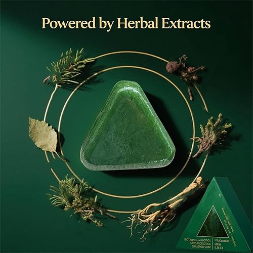 Miniatura 2 de Barra de champú, jabón, hierba natural Usman, barra de champús sólidos a base de plantas, limpieza suave y nutritiva, espuma densa, de larga
