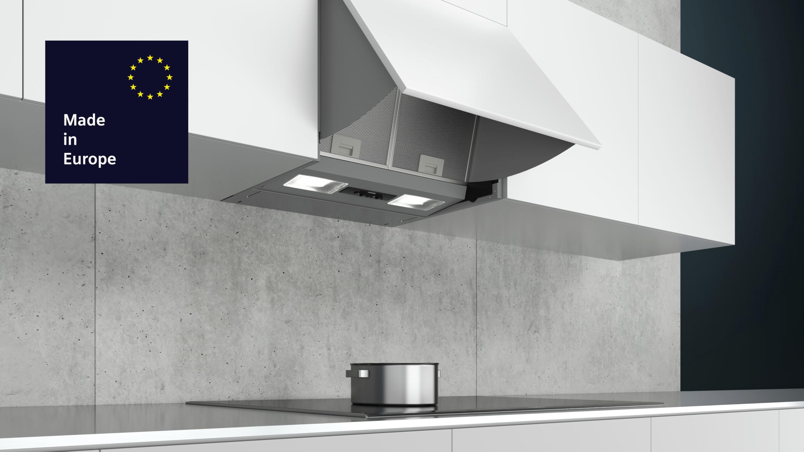 Siemens iQ100 LE66MAC00 Dunstabzugshaube 60 cm LED-Beleuchtung Metall-Fettfilter Silber