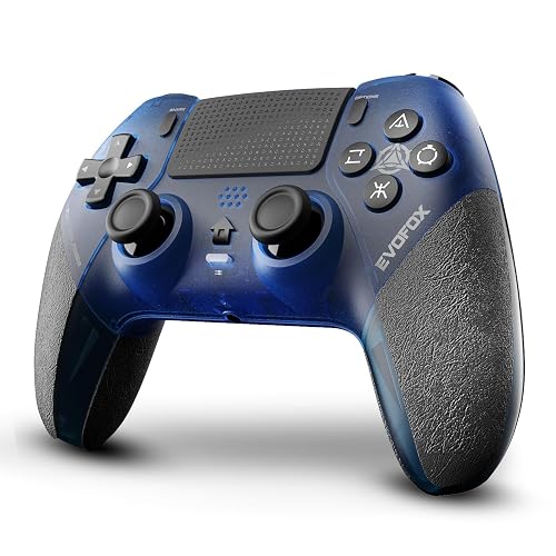 EvoFox Play 2 PS4 Controller & PS5 (PS4 Games only), Playstation 4 Controller Bluetooth & Wired with HallSense™ Magnetic Joysticks & Triggers, 1000Hz Polling, Touchpad, Built-in Speaker & 3.5