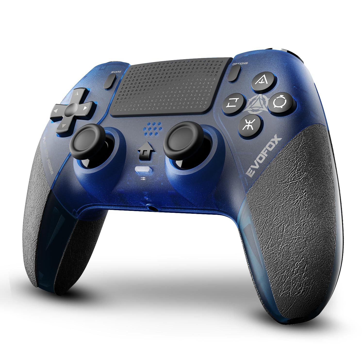 EvoFox Play 2 PS4 Controller & PS5 (PS4 Games only), Playstation 4 Controller with HallSense™ Magnetic Joysticks, 1000Hz Polling, Bluetooth & Wired, Touchpad, Built-in Speaker & 3.5mm Jack