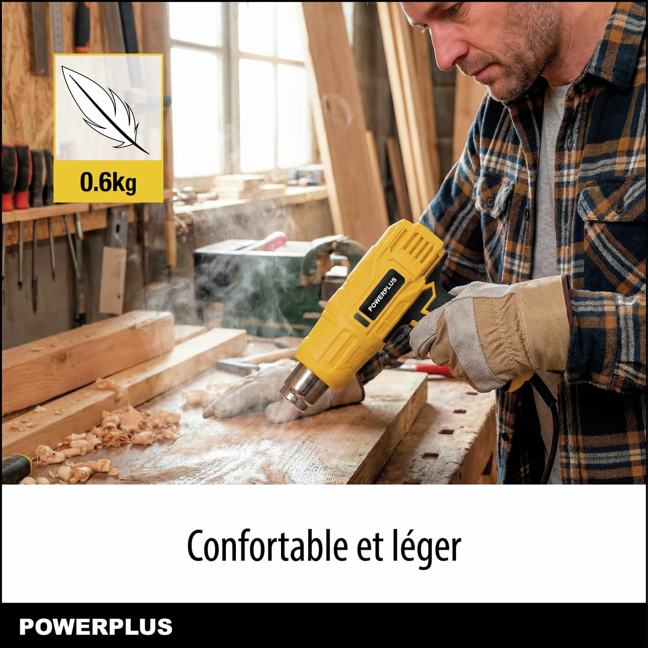 Powerplus Décapeur thermique POWX1015 - Décapeur thermique 2000W - 3 acc.
